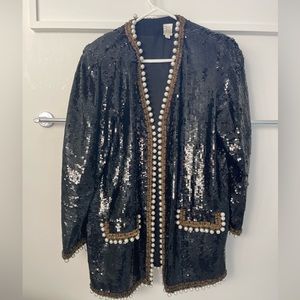 VINTAGE SEQUINED & BEADED BLAZER